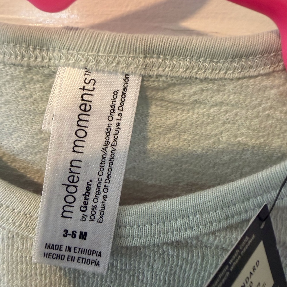 Gerber Mint Green Long-Sleeve Tee with Space Motif - Picture 4 of 8